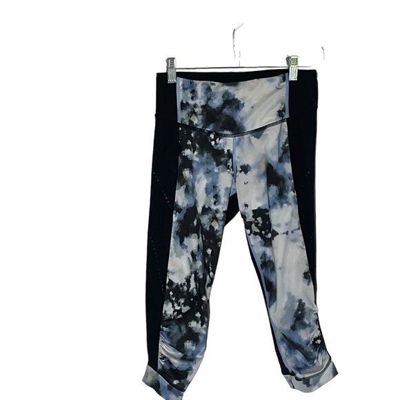 Lululemon Sz 4 Leggings Stop At Nothing Crop Blooming Pixie Tie Dye - Picture 2 of 9